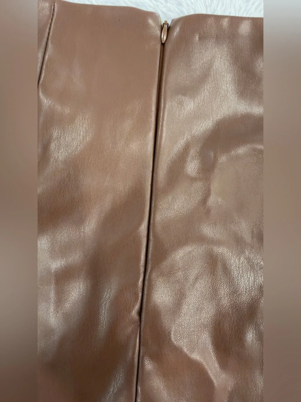 Princess Polly Brown Faux Leather Wrap Mini Skirt with Side Knot - Picture 7 of 12